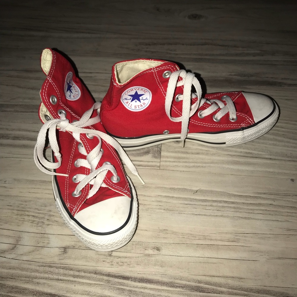Red high top converse